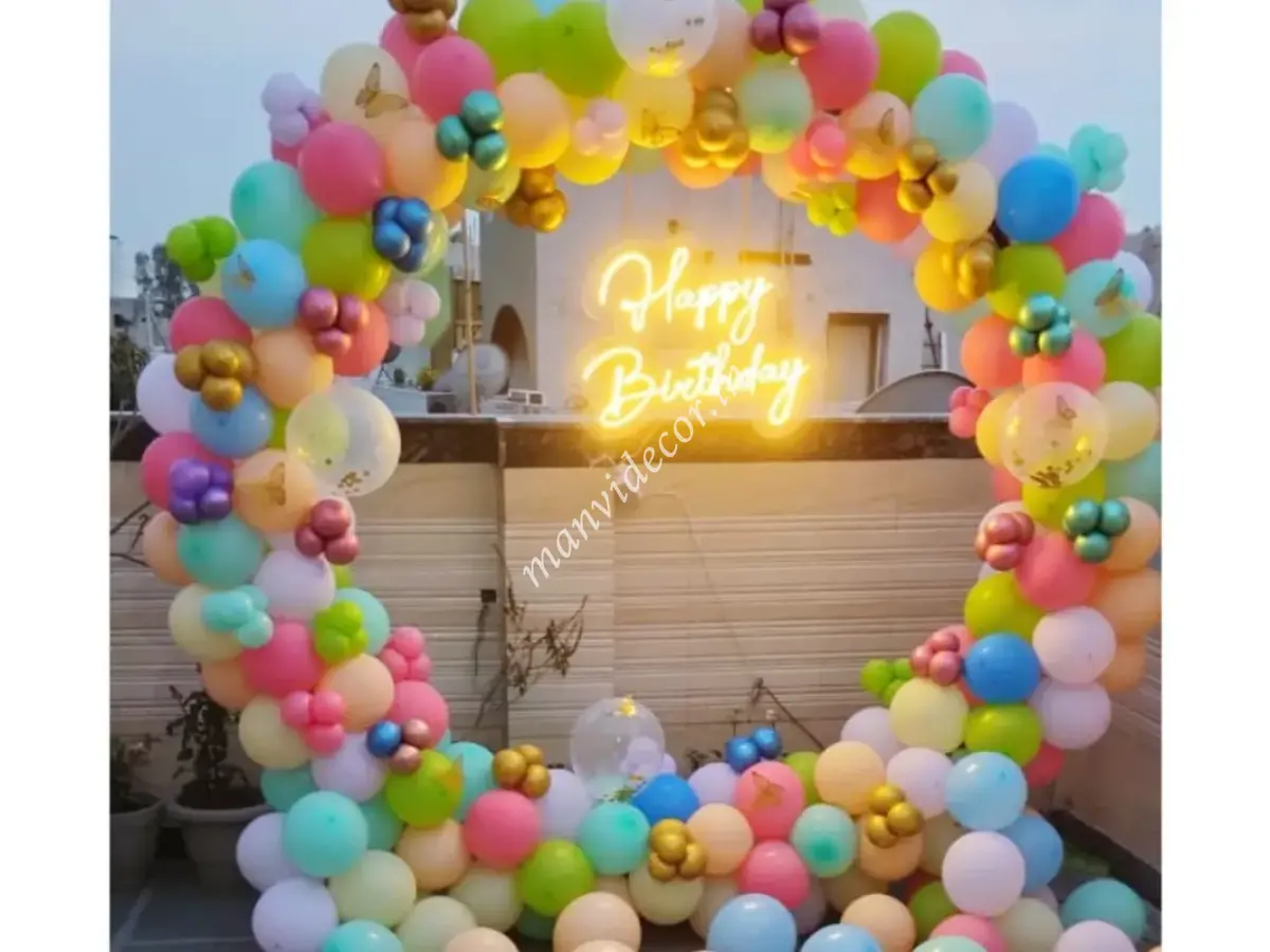 Multi Color Birthday Ring Decor