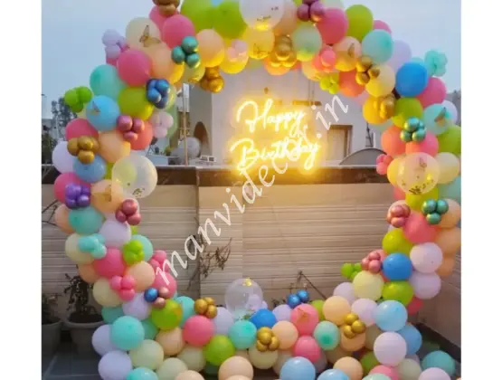 Multi Color Birthday Ring Decor