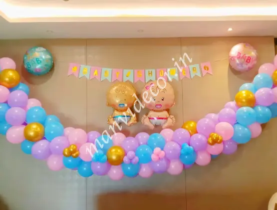 Pink and Blue Baby Shower Decor