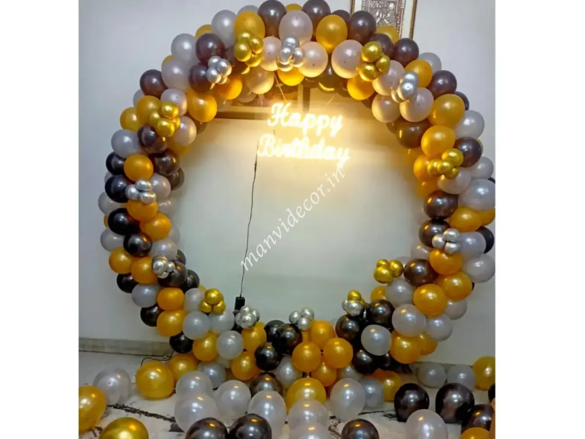 Birthday decoration for open area