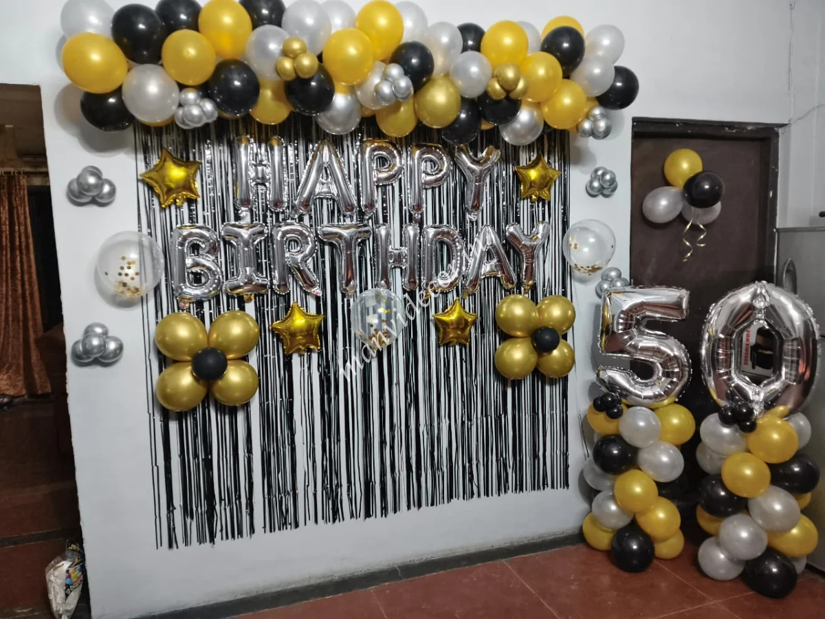 Black Red Party Decoration