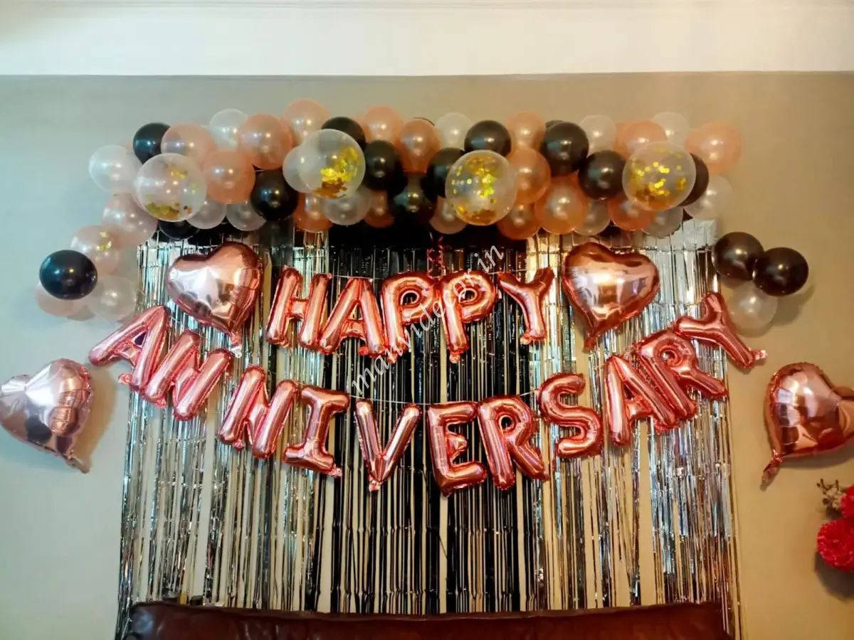 Rose Gold Anniversary  Decor