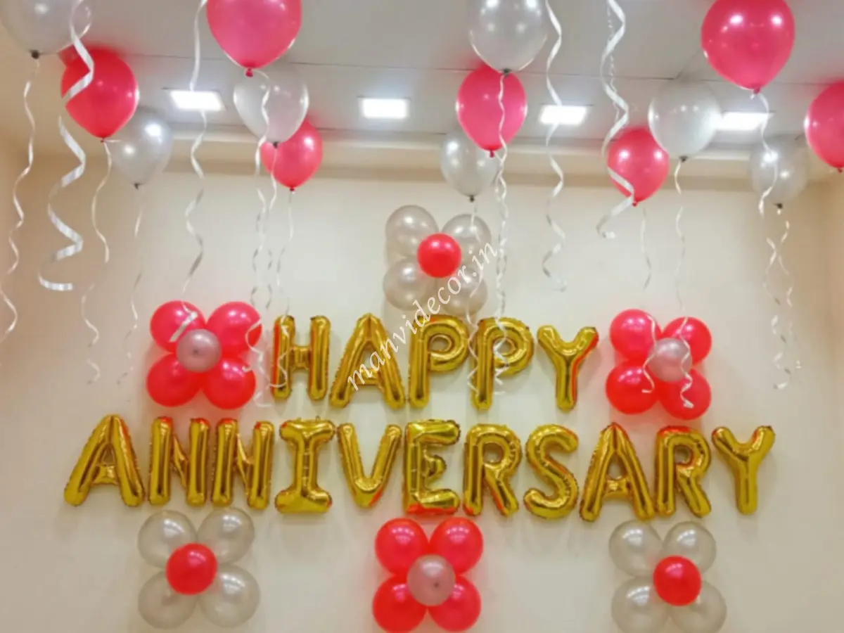 Wedding anniversary decoration for couples at home 