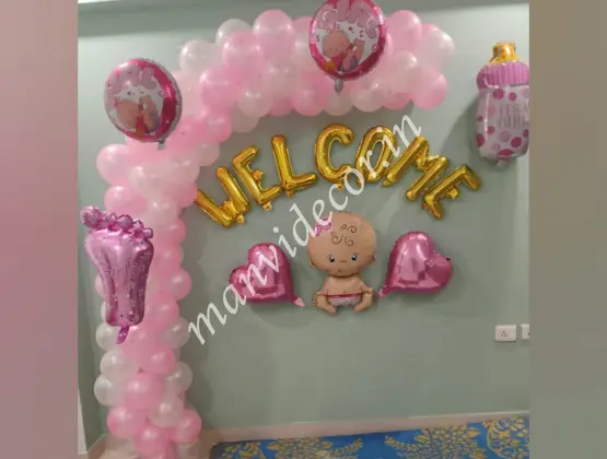 Baby Girl Welcome Wall  Decoration