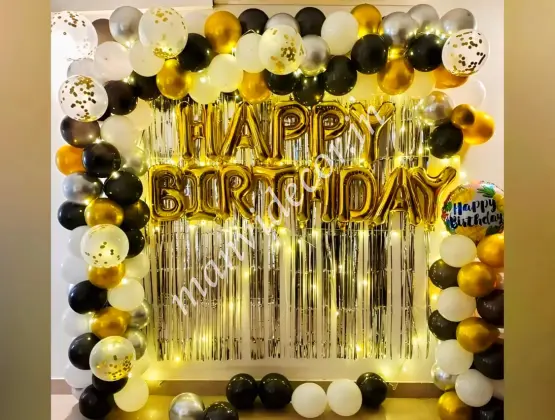 Elegant Golden and Black Decor