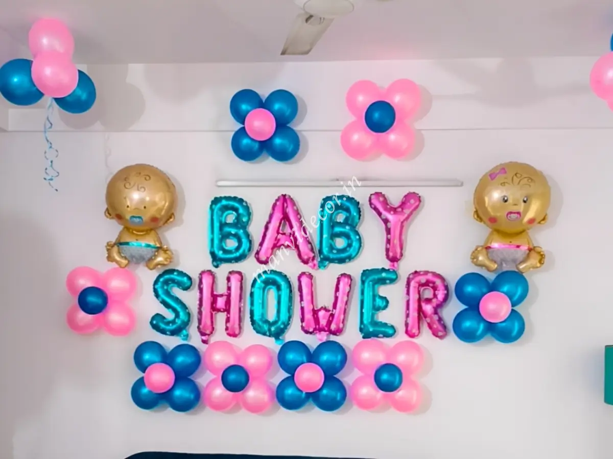 Simple Baby Shower Balloon Decoration