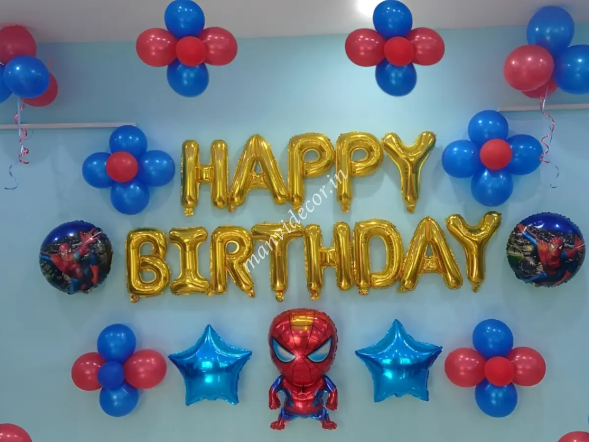 Spiderman Birthday Wall  Decoration