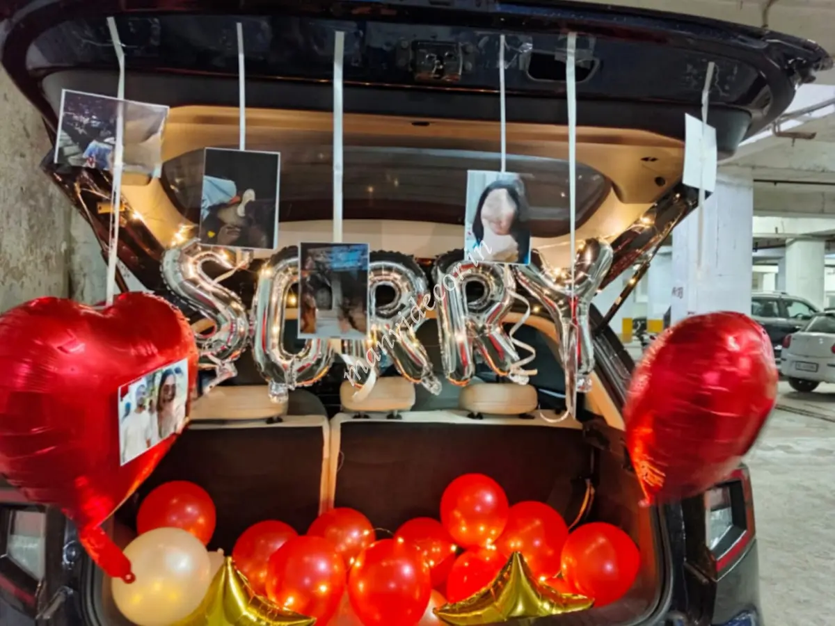 Apology Surprise Car Boot Decor