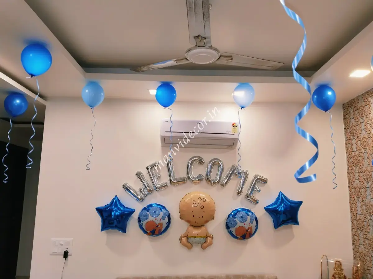 Simple Baby Welcome Decoration at Home 