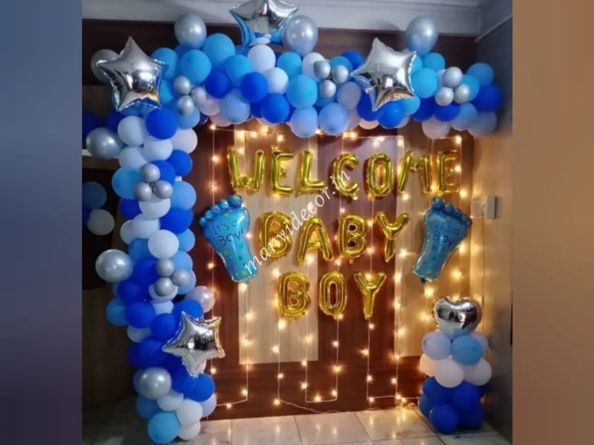 Baby Boy Welcome Balloon Decoration