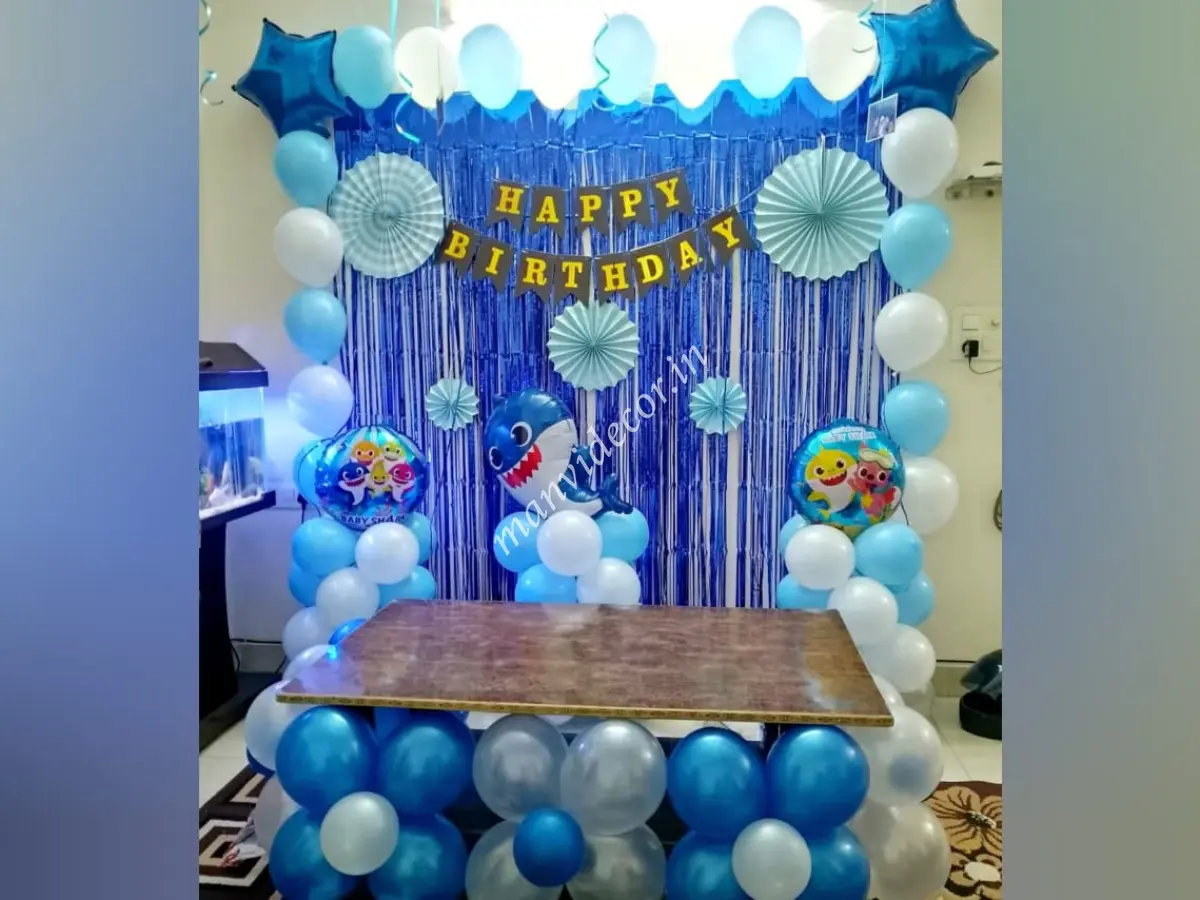 Baby shark theme wall decoration