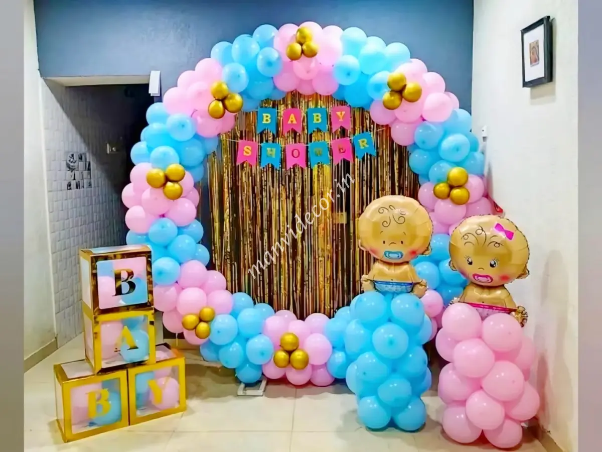 Baby Shower ring setup at home 