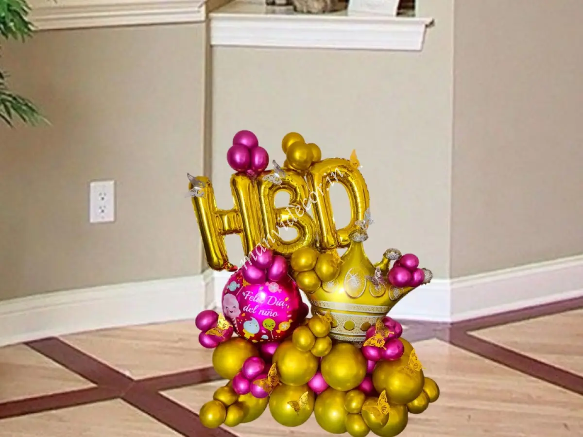 Birthday Golden Marquee Setup