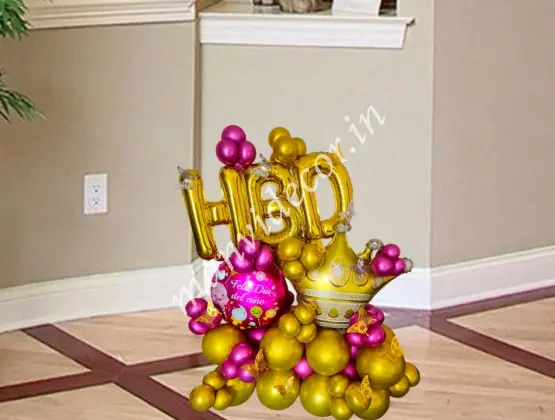 Birthday Golden Marquee Setup