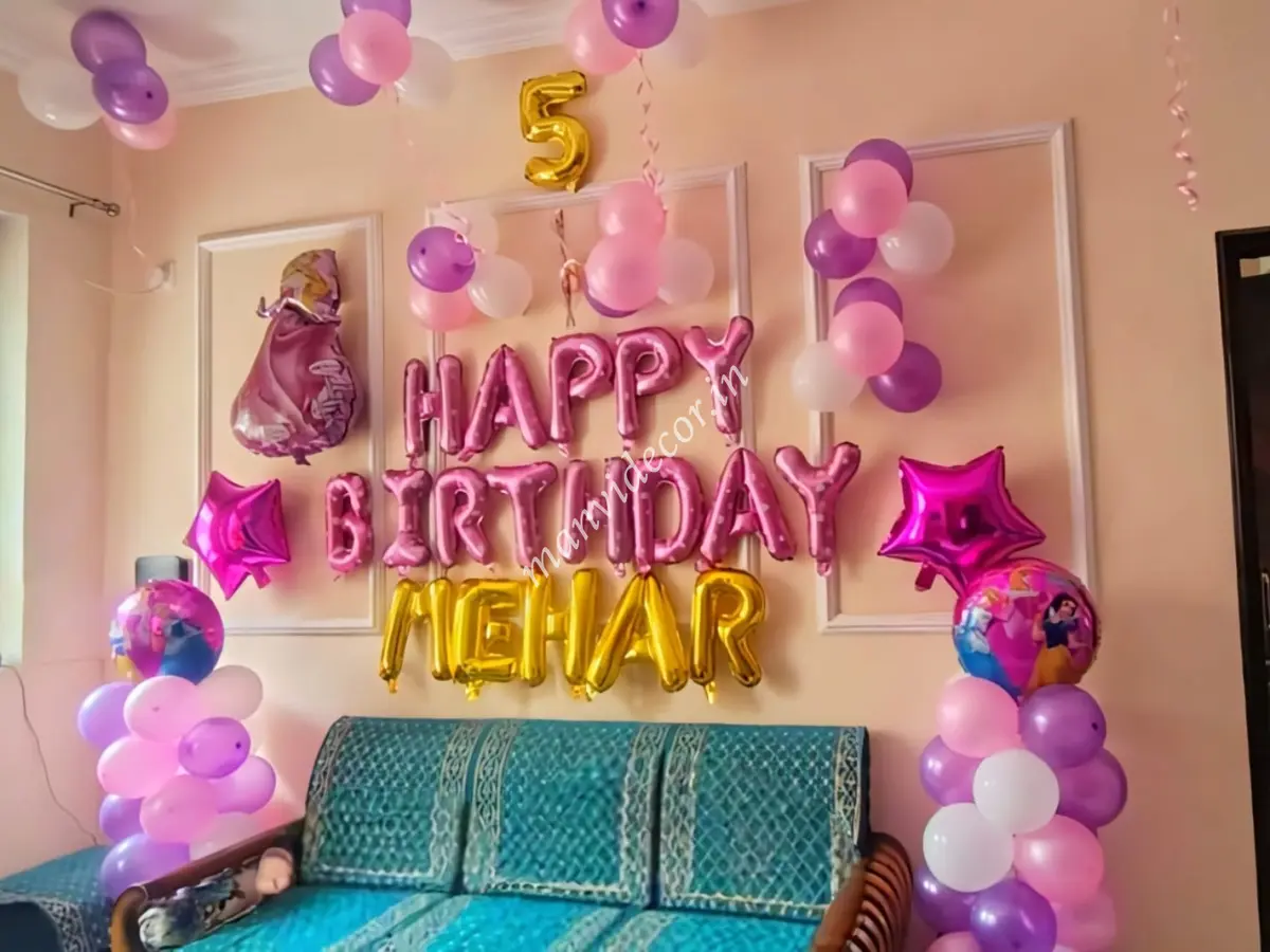 Princess theme decor for girls