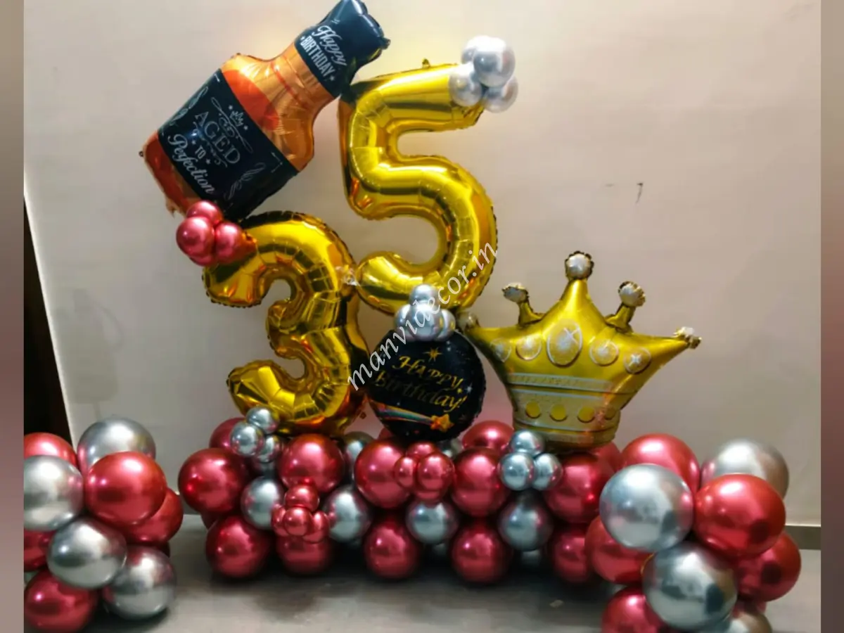 35th birthday marquee decor