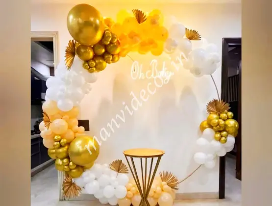 Blissful Boho Baby Shower Setup