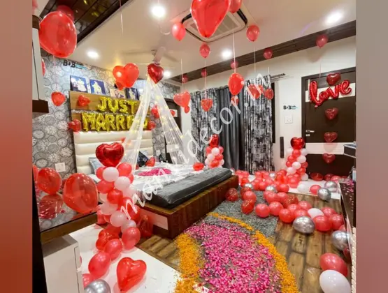 Just Married Flower Decoration