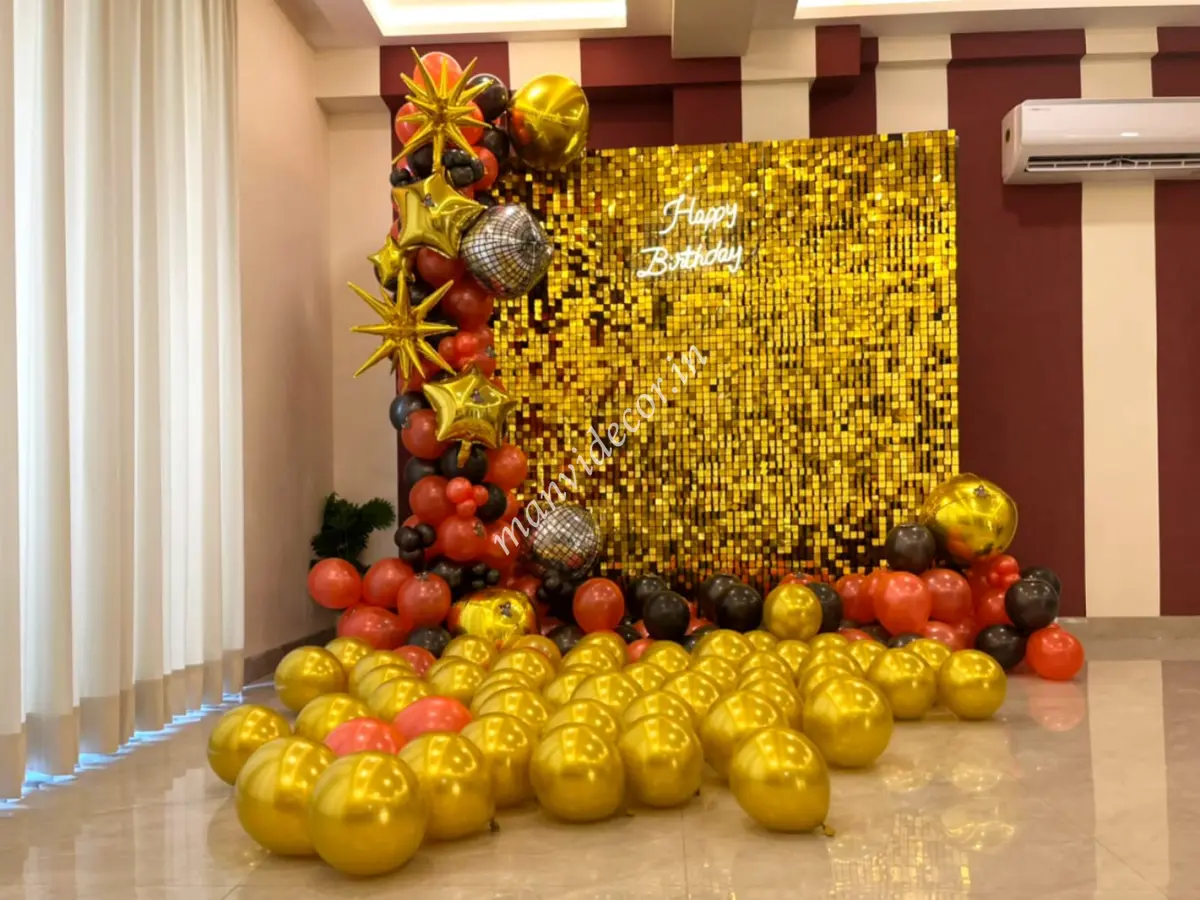 Sequin Birthday Decoration with Sequin Golden