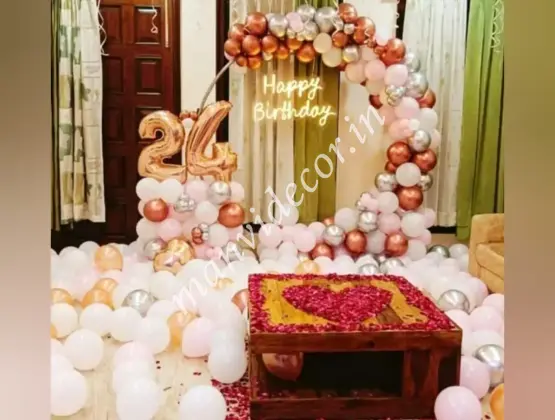 Pink Glow Birthday Decoration