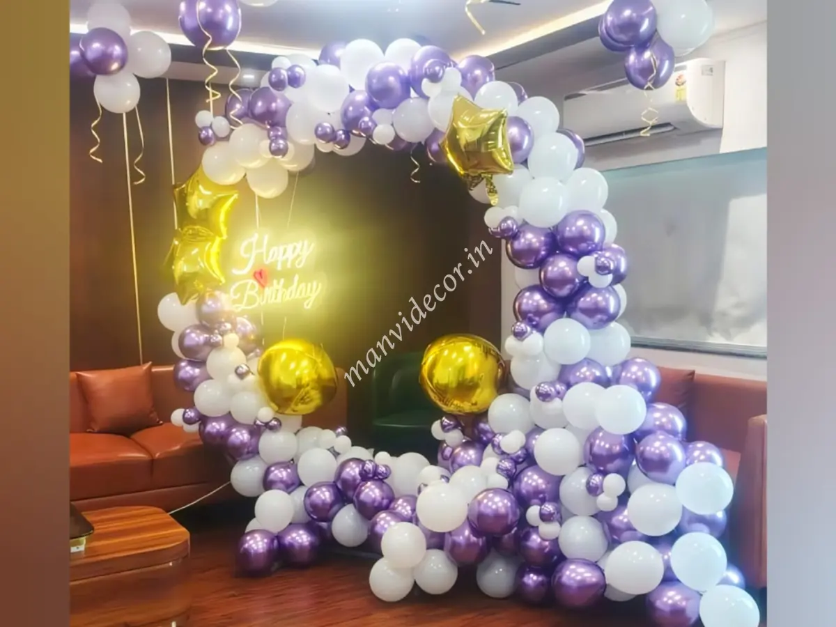 Radiant Purple Balloon Ring Decor