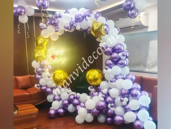 Radiant Purple Balloon Ring Decor