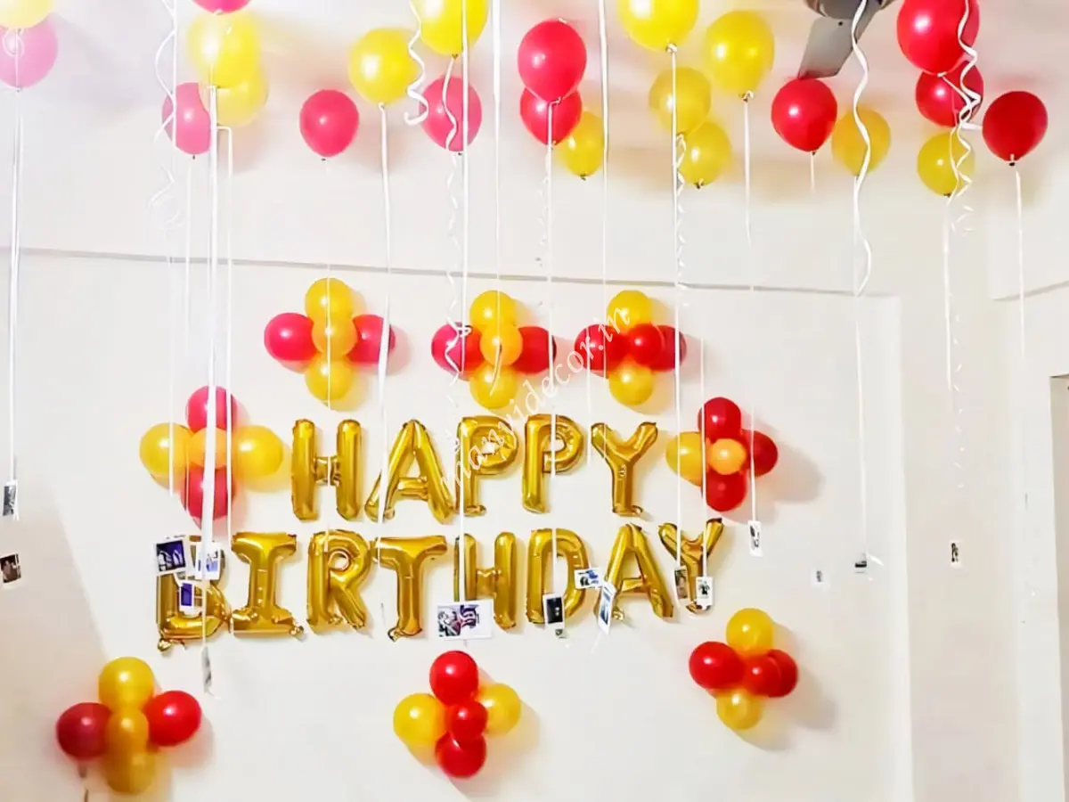 low cost balloon decoration for birthday