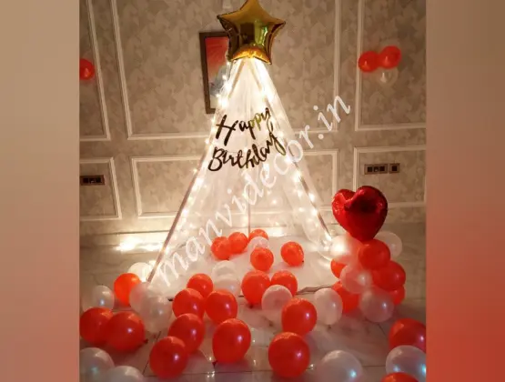 Red and White Cabana Decor