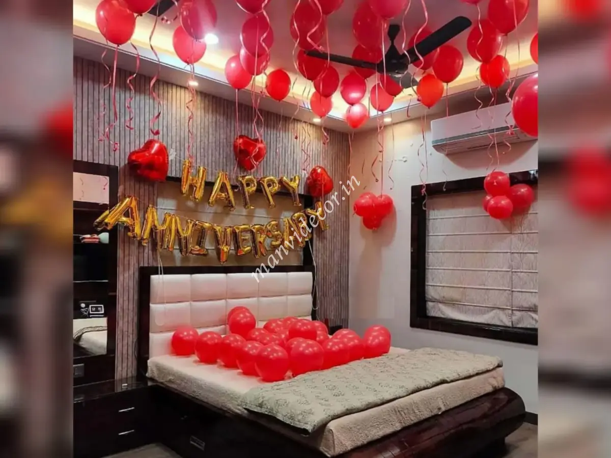 Romantic Anniversary Balloon Decor