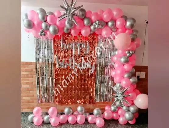 Sequin Curtains Rose-gold Decoration