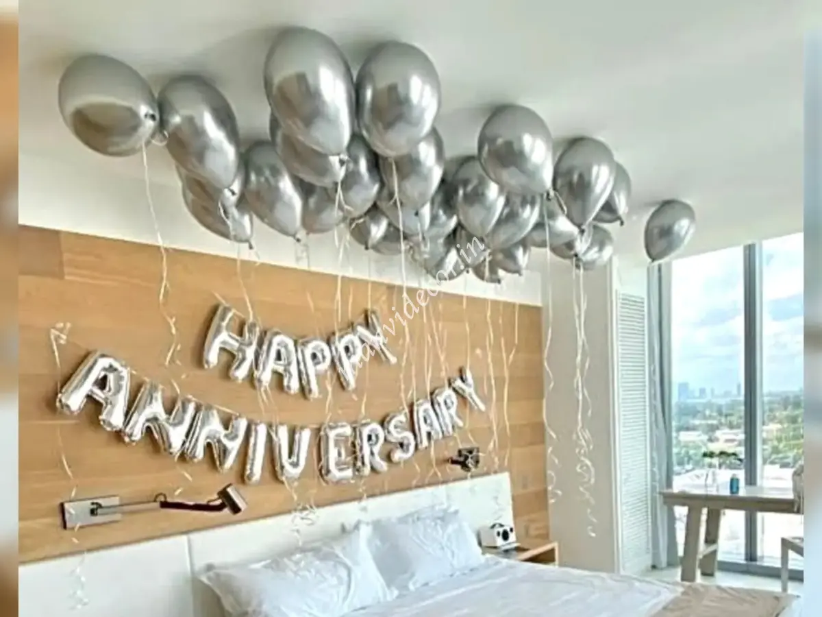 Anniversary room surprise decor