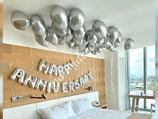 Silver Charm Anniversary Decor