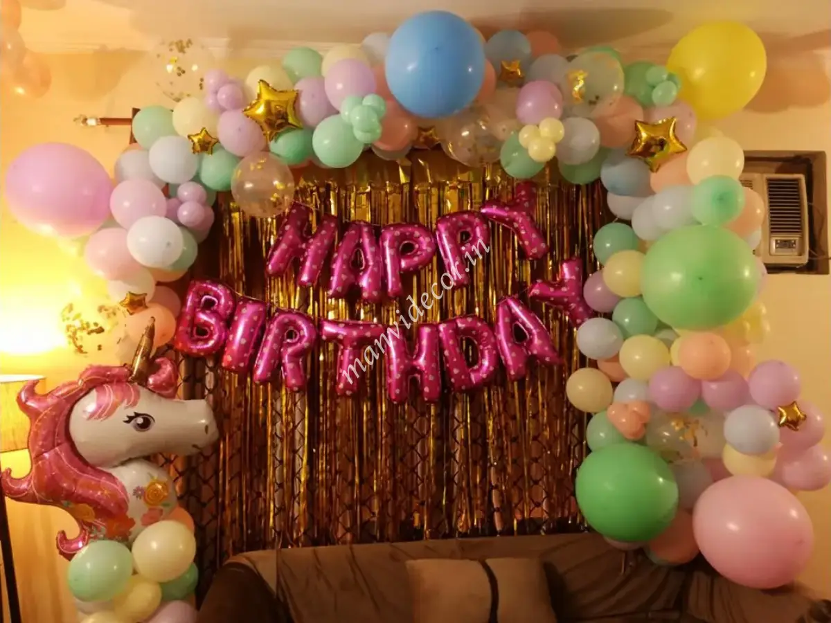 birthday decoration at home for kids