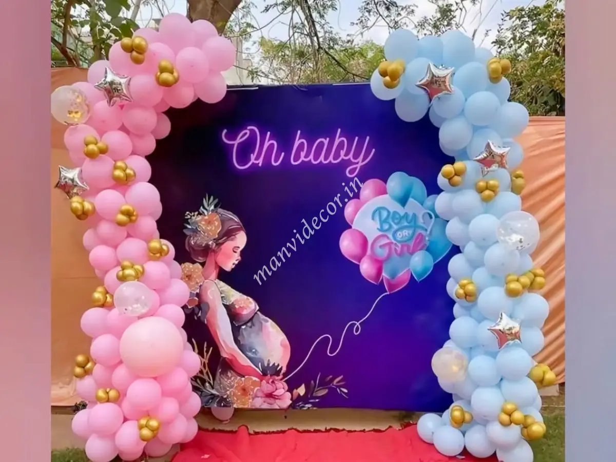 Baby shower backdrop decoration