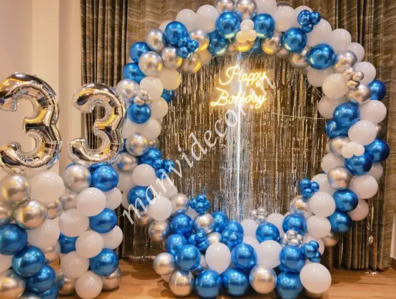 Blue and White Ring Decor