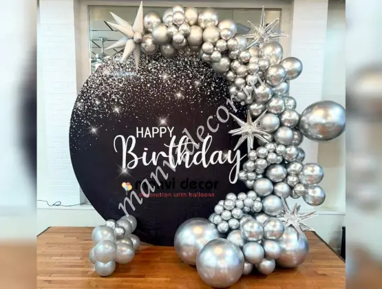 Dazzling Silver Celebration Setup