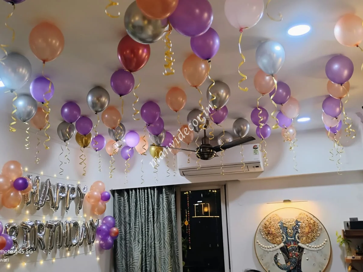 Simple birthday decoration idea at home 