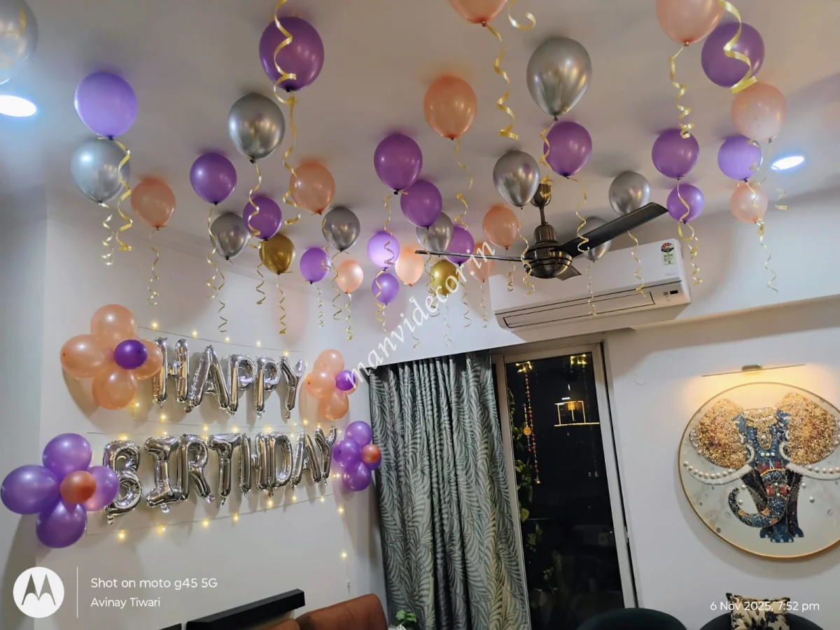 Balloon decoration at home 