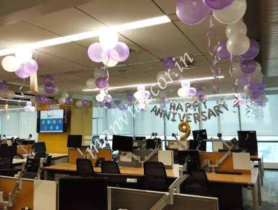 Office Anniversary Balloon Decoration