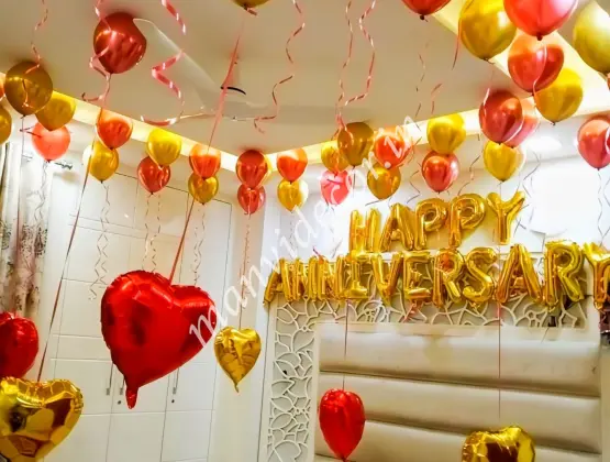 Romantic Anniversary Balloon Setup