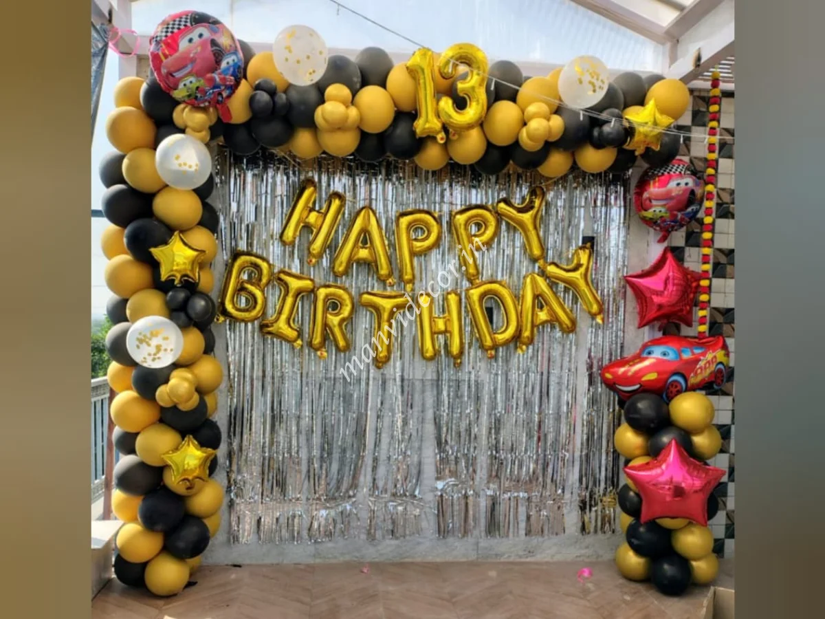 Car Theme Surprise Birthday Decoration