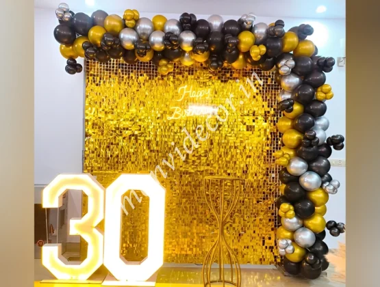 Dazzling Golden Sequin Decor