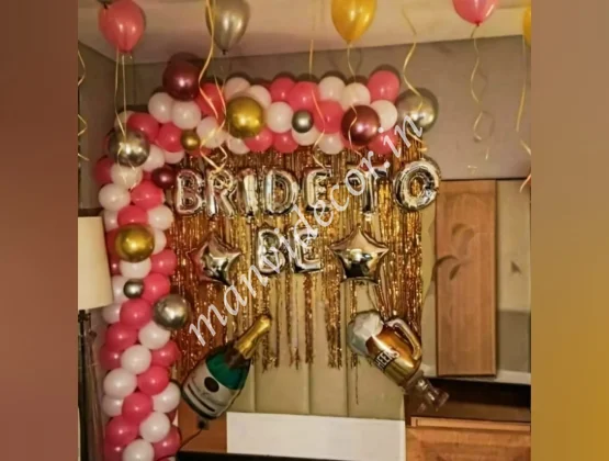 Pink and White Bride Arch Setup